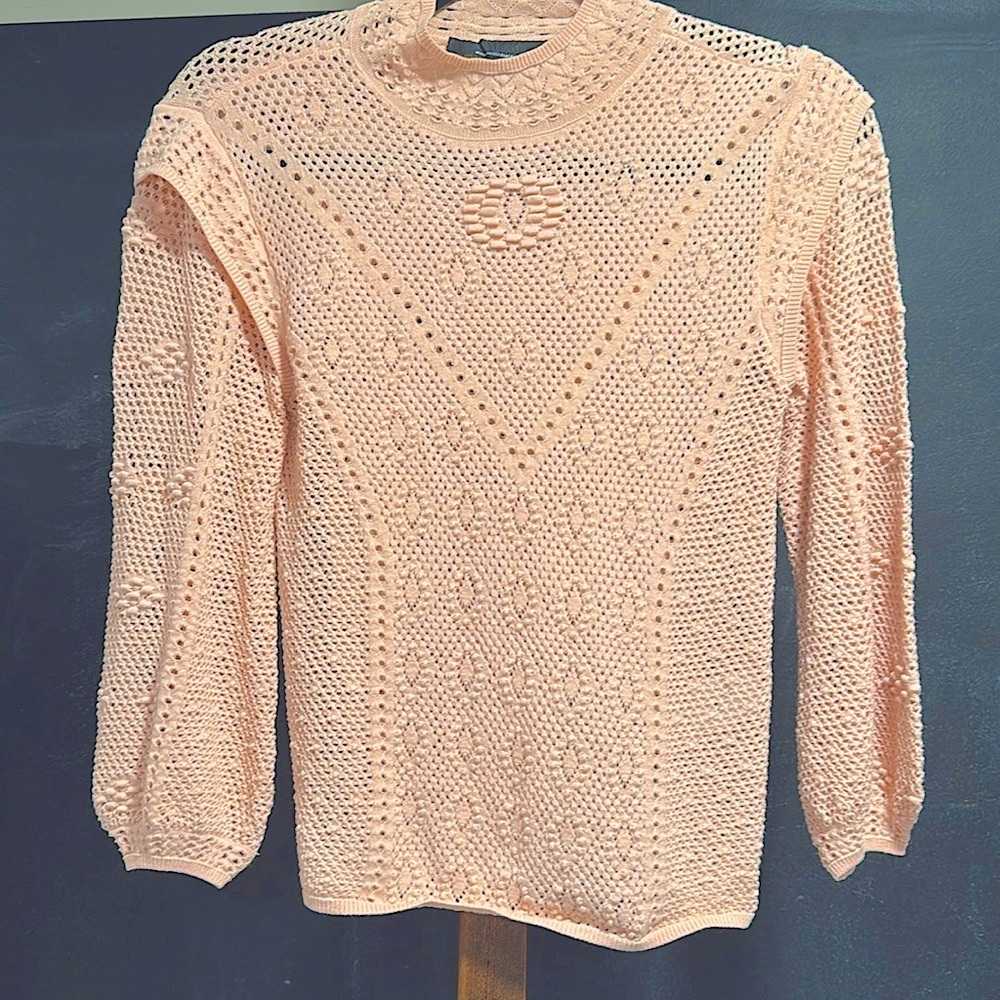 WHBM open knit sweater XXS